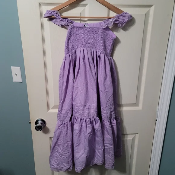 Scarlet Darkness Light Purple Off-Shoulder Victoran Style Dress Size 7Y‎ - Picture 4 of 11